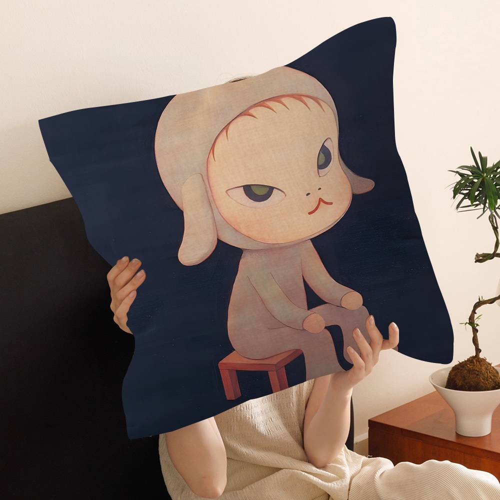 Tomo Nara Tinplate Pillow Cover For Bedroom Room And Living Room Sofa Decorative Cushion Cover