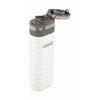 Kakusei MF-38W Mindfree 380ml White Water Bottle with Double Vacuum Wall, Insulates for Hot or Cold Drinks, One-Touch Opening with Handle, Rust-Resist