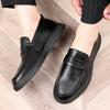 2024 Classic Men's Genuine Leather Shoes Handmade Leather Soft Anti-slip Rubber Loafers Casual Casual Wedding Party Formal Shoes