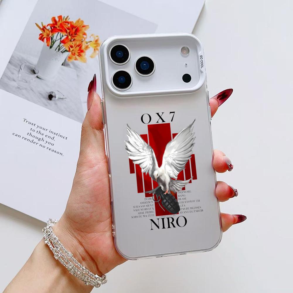 Rapper N-NIRO OX7 Phone Case For iPhone 17 16 15 14 13 12 11 Pro Max Air Matte Laser Aurora Shockproof Funda