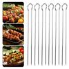 6Pcs/Set BBQ Kabob Skewer U-shaped Reusable Food Grade Stainless Steel Steak Chick Wing Meat Vegetable Grilling Barbecue Skewer Stick