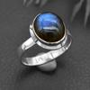 Labradorite Ring, Handmade Ring, Stackable Ring, Oval Ring, Statement Ring, Birthstone Ring, 925 Silver Ring