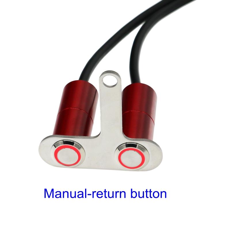 LMoDri 12 В мотоциклетный переключатель из нержавеющей стали из алюминиевого сплава, светодиодный переключатель включения-выключения на руле, регулируемое крепление, водонепроницаемое