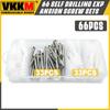 66Pcs Self Drilling Expansion Screw Set, Wall Blocking, Self Drilling, Screw Sleeve, Drywall Anchor
