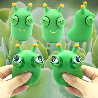 4 шт. Смешная игрушка-глазное яблоко, лопающаяся при сжатии, зеленая гусеница-глаз, игрушки для щипания, игрушка-антистресс для взрослых и детей, креативная игрушка для декомпрессии