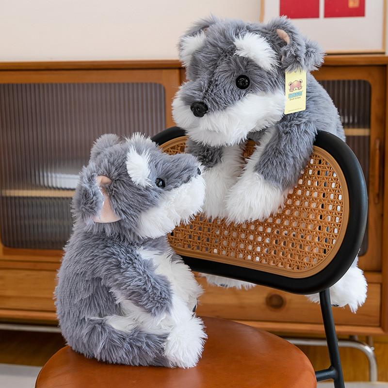 Snowing Terrier Plush Toy With Pp Cotton Filling For Kids Playroom Decor