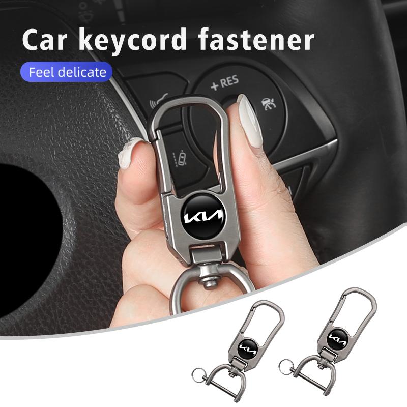 URDV7 Aluminum Alloy Car Styling Keychain Emblems Keyring Key Decoration Ring For KIA Ceed Sportage Rio K5 K2 Optima Cerato Venga