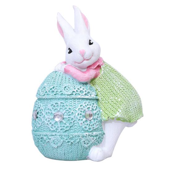 Украшения в виде пасхальных кроликов, милые расписанные вручную фигурки кроликов из смолы, переносные украшения для пасхальных яиц, Пасха