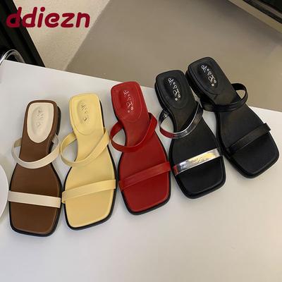 Модные женские летние пляжные шлепанцы Женские балетки Тапочки Обувь Сандалии Модная обувь на толстой подошве Женские тапочки Обувь