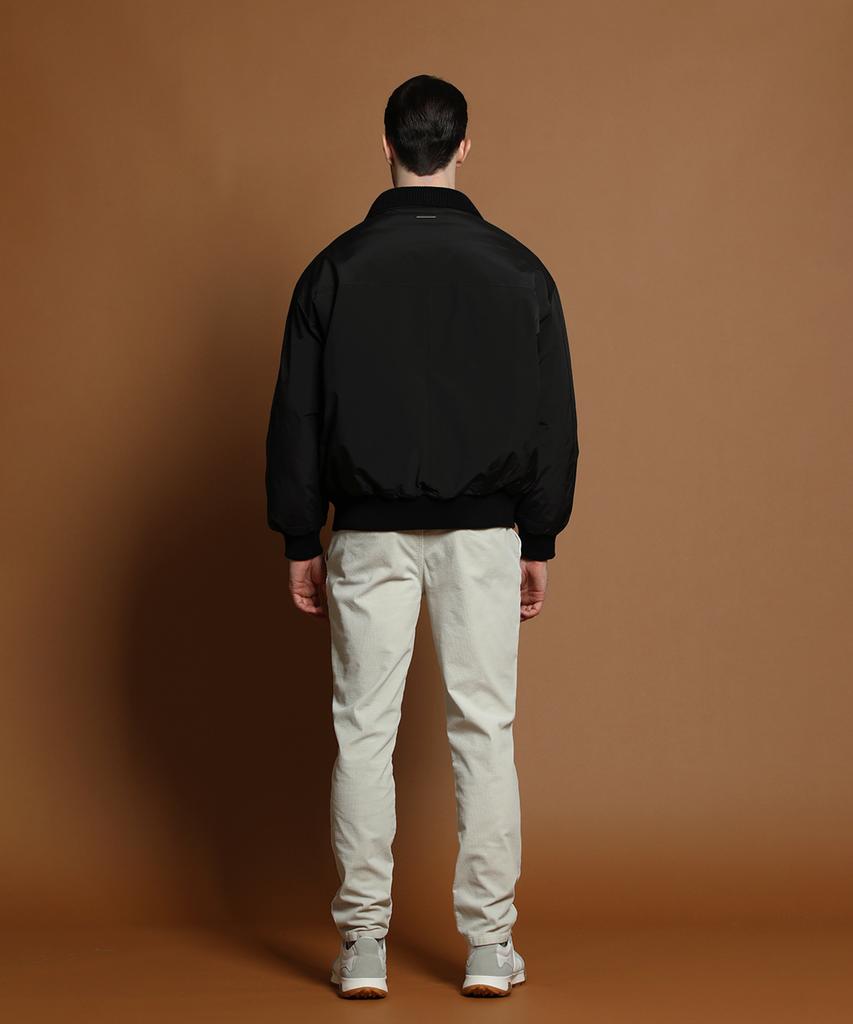 Panicale Black Duck Down Double Collar Blouson Jacket