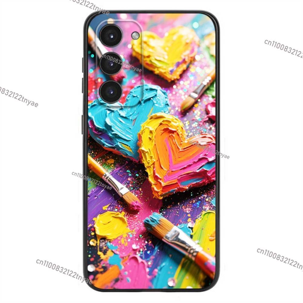Watercolors Set Paint Palette Phone Case For Samsung Galaxy A20,21s,22,31,32,52,53,72,73,80,91 Soft Liquid Silicone Black Cover