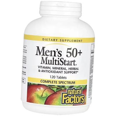 Витамины для мужчин 50 +, Men's 50+ MultiStart, Natural Factors 120таб (36406051)
