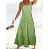Women's Fashion Paisley Pattern Print Sleeveless Vest Dress Round Neck Dress Women's Clothing Ladies Boho Maxi Dress Vestidos