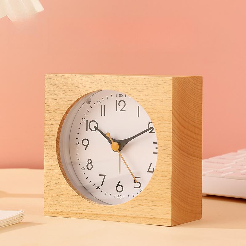 Простой будильник из массива дерева, часы из бревна, креативный светящийся будильник, студенческий, для сони, ленивый, часы из массива дерева, инструмент для пробуждения