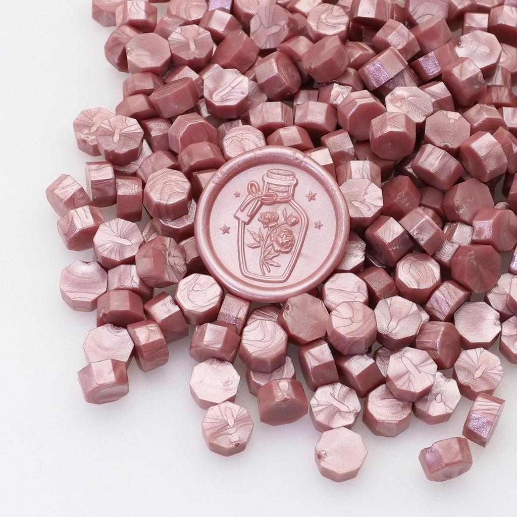 Octagonal Sealing Wax Beads for Envelopes & Wedding Invitations - Stick Bottle & Tools Included