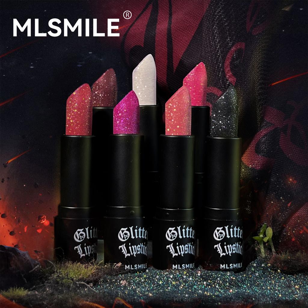 MLSMILE 7-цветная бриллиантовая помада для губ, матовая, не прилипающая к чашке, с блестками, блеск для губ