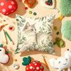 Tropical Jungle Flora Cat Cushion Cover Soft Short Plush DoubleSided Printing Home Decor Machine Washable Pillow Case Gift