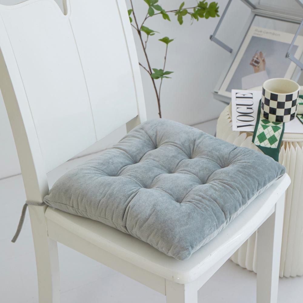 Подушка для квадратного стула, однотонная, пушистая, толстая, эластичная, подушка для сиденья, современный домашний декор, подушка для улицы, моющаяся в машине, 40x40 см