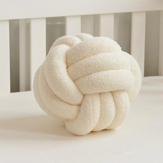 Подушка ручной плетеный узел 22 см круглый шарообразный шерпа эластичный спальный компаньон диван украшение дивана подушка для фотографии