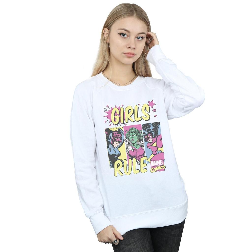 Marvel Comics Womens/Ladies Girls Rule Sweatshirt