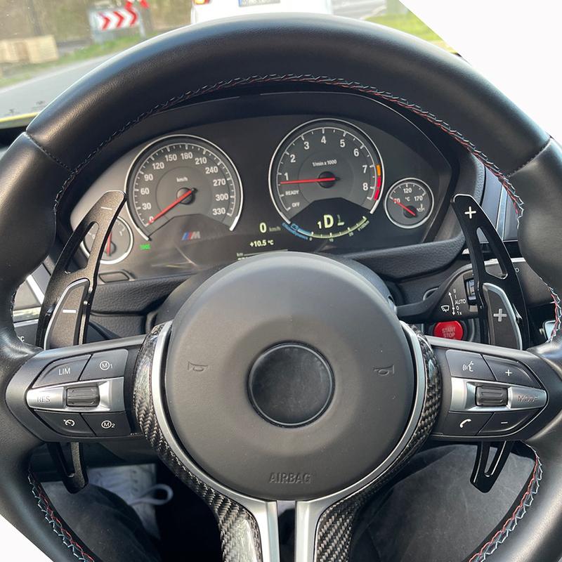 Подрулевые лепестки переключения передач для BMW M2 M3 M4 M5 X5M X6M F87 F85 F86 F80 F82 F83 F10 M6 F12 2016-2019 Алюминиевый сплав Автомобильные лепестки переключения передач Удлиненные