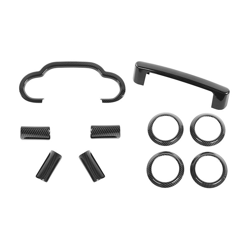 Центральное управление приборной панелью, украшение на руль, интерьерный комплект, подходит для Jeep Wrangler JK 2007-2010, автомобильные аксессуары