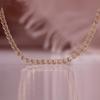 Rose Gold Color Italian Craftsmanship Delicate Girl Woman Bracelet Necklace Combination Long Chain
