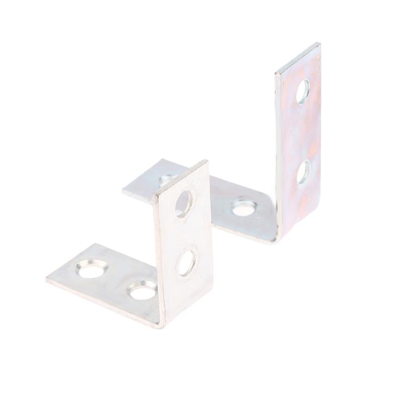 20 шт. L-образных угловых кронштейнов Металлические угловые скобы Кронштейн для полки ящика Настенный кронштейн Фиксация Прямоугольные угловые скобы Мебельная фурнитура