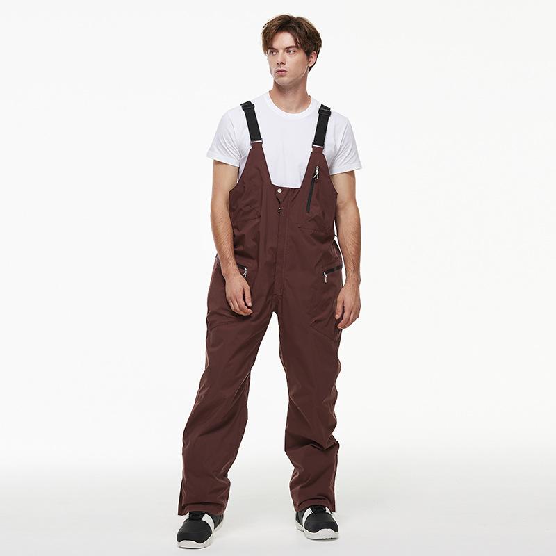 Женские и мужские лыжные комбинезоны, регулируемые комбинезоны, ветрозащитные водонепроницаемые лыжные брюки, утепленные теплые зимние виды спорта на открытом воздухе, сноубордические брюки