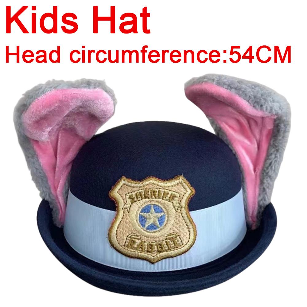 Zoo2 Judy Roleplay Hopps Costume Height100-160 Police Officer Puffy Costume Rabbit Sheriff Tutu Dress Hat Halloween Suits