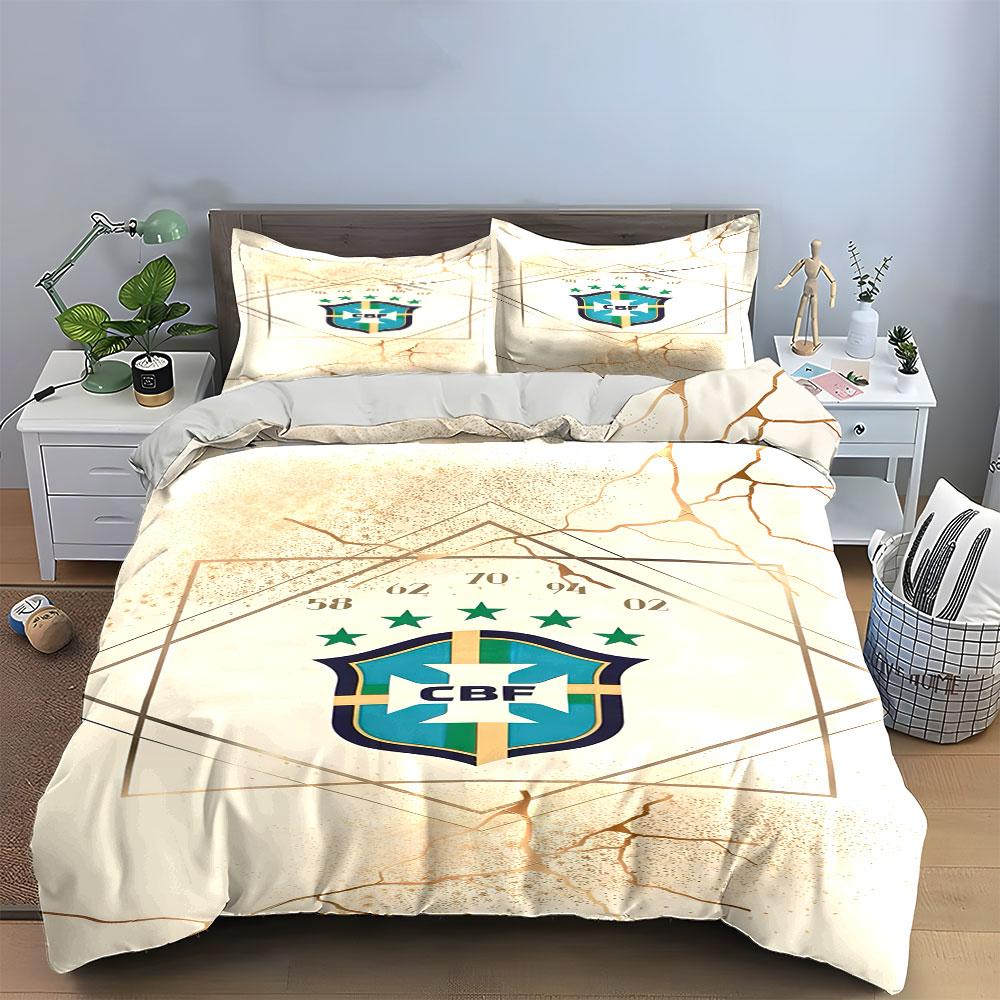 CBF emblem with stars. Bedding sets Duvet cover sets Duvet covers Pillowcases(1 * Duvet Cover 2 * Pillowcases, without duvet insert)