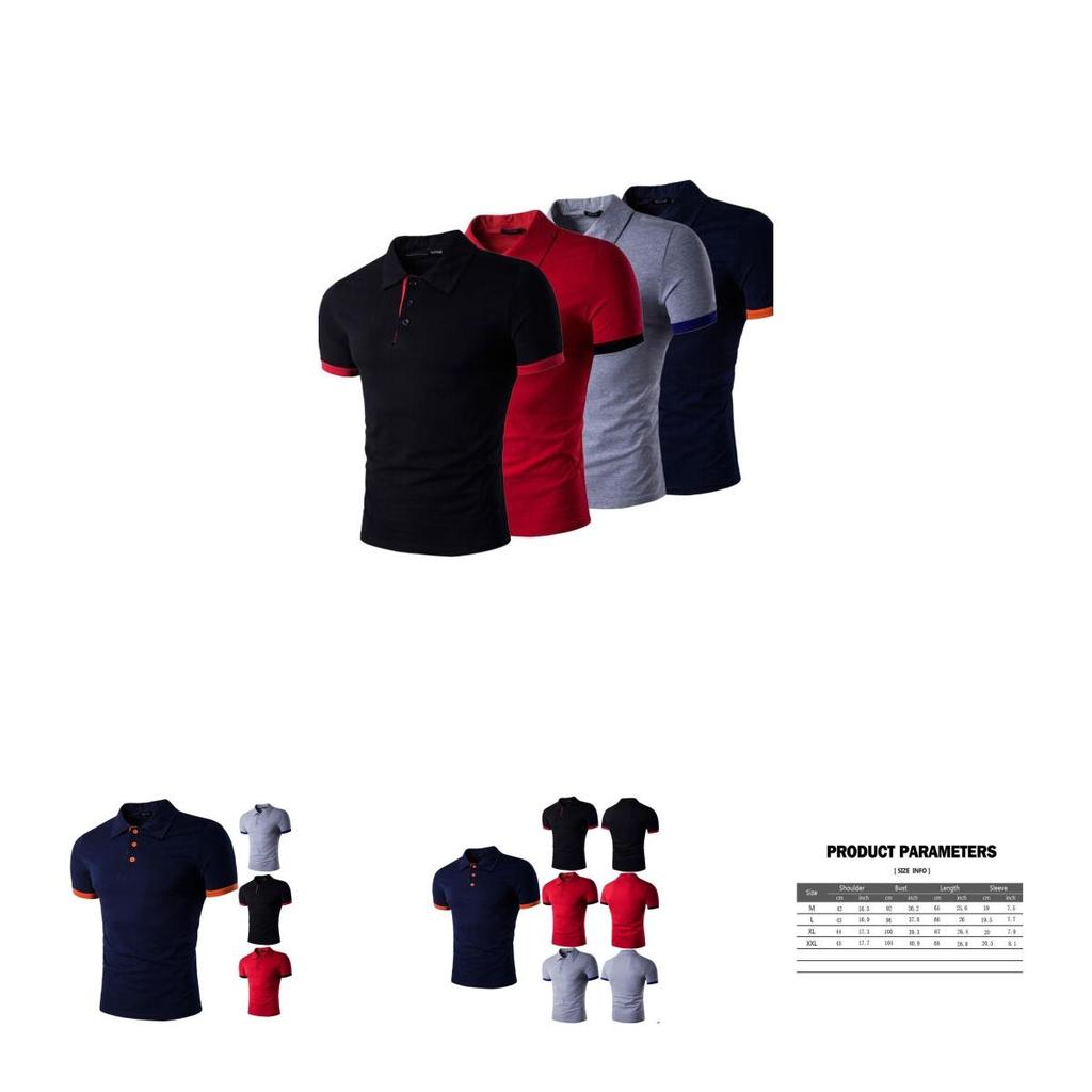 Премиальное качество Модная мужская стильная повседневная футболка Приталенная рубашка-поло Топы для повседневной носки