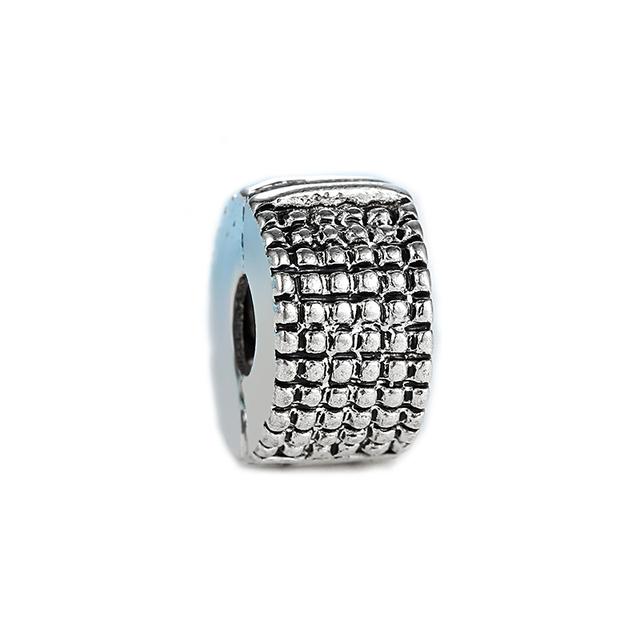 New Original Bead Alloy Love Star Flower Clip Stopper Charm Clear CZ Fit  Bracelet Bangle Necklace DIY Women Jewelry