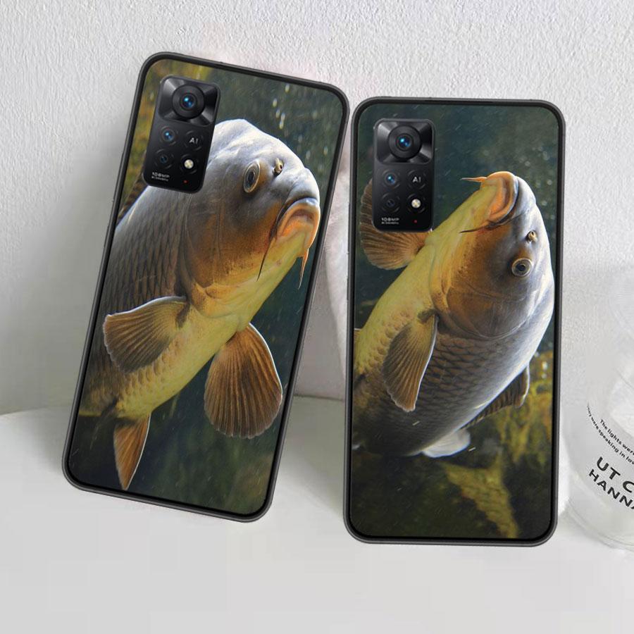 Carp Fishing Fish Phone Case For Redmi Note 14 13 Pro 5G Plus 12 12C 10 10A 10C 9 9A 9C 9T 8 8A K60 K70 Pro Xiaomi Cover Shell C