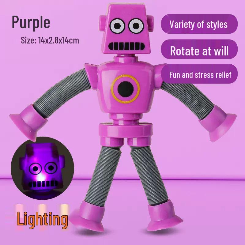 Extendable Luminous Giraffe Robot Toy - Creative Educational Cartoon for Kids