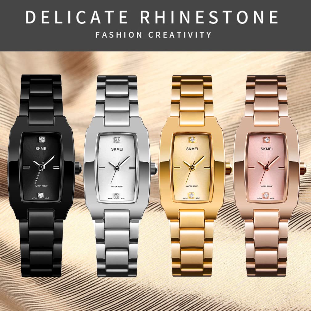 Часы Простые стильные квадратные золотые часы женские водонепроницаемые повседневные деловые брендовые симпатичные маленькие квадратные роскошные подарочные золотые часы из нержавеющей стали