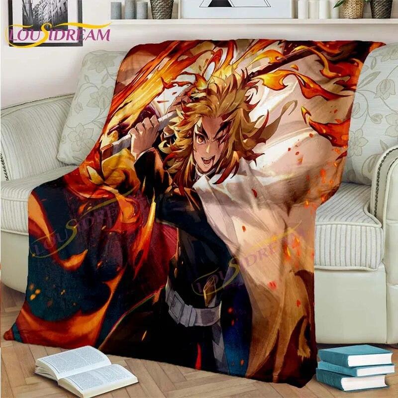 Одеяло японского аниме «Убийца демонов», мультяшное одеяло Tomioka Giyuu, одеяло, чехол на стул, одеяло, кровать, диван, покрывало, вентилятор, подарок