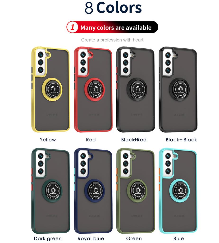 Чехол для телефона с защитой от падения для Samsung Galaxy A12 13 20S 21 33 32 42 52 21S 31 41 51 71 81 91 04 se 34 54 матовый чехол с магнитным кольцом