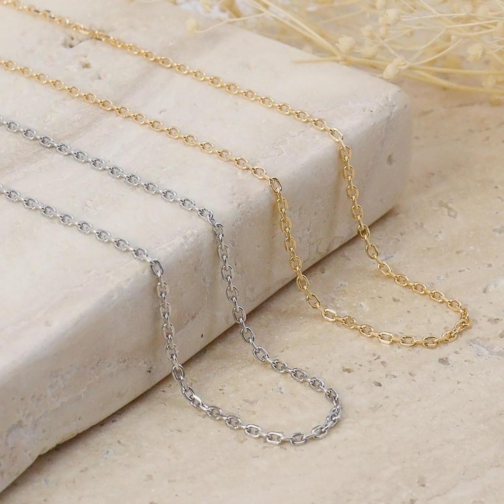 Platinum Chain Necklace Pt850 Azuki Width Maximum 45cm Length Adjustable [Lara Christie] 1.35mm Approx. 3.8g Lc97-0034