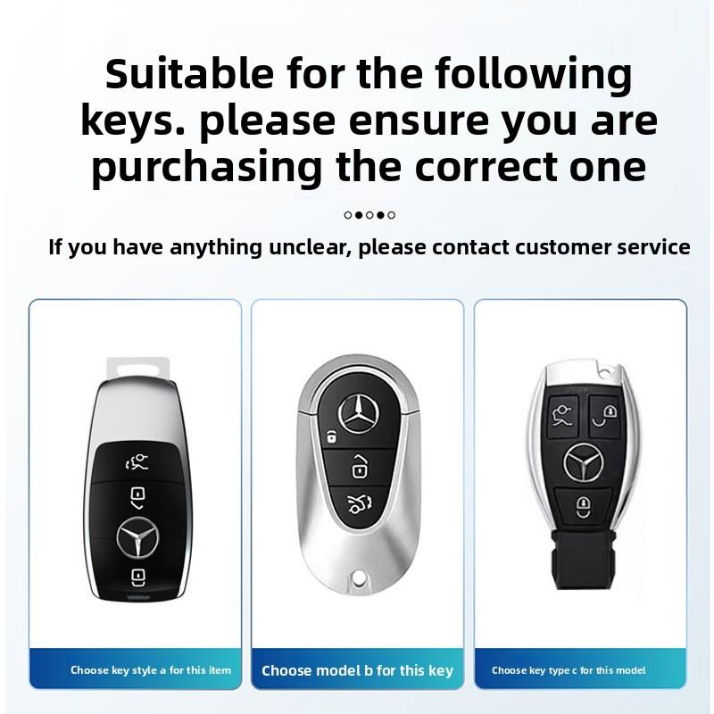 OQA4 For Mercedes Benz C E S Class GLC W206 W214 W223 E300 C260 C300 S450 S500 S400 Auto Car Smart Key Case Fob Cover Shell Holde