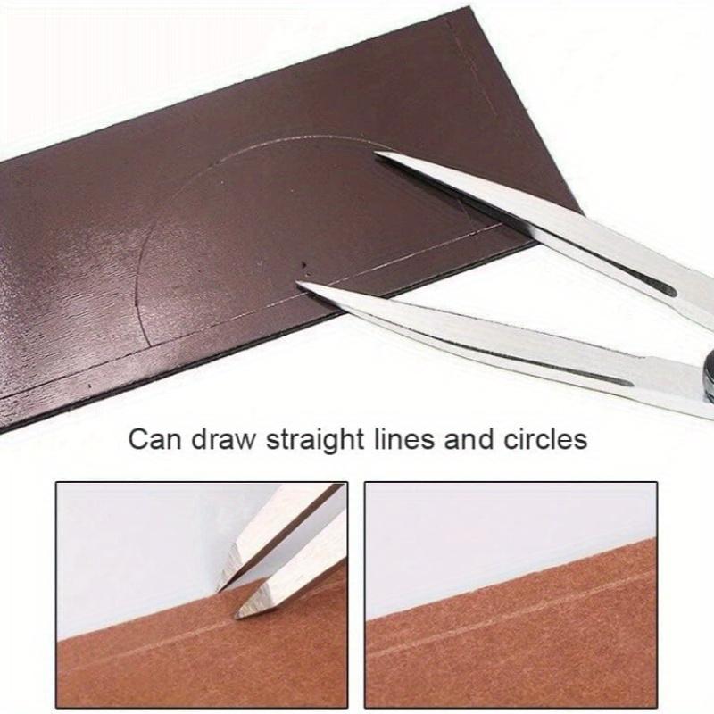 Практичный измеритель линии разметки кожевенного ремесла Регулируемые циркульные приборы Разделитель крыльев Вращающийся измеритель царапин Инструмент для ручного изготовления кожи