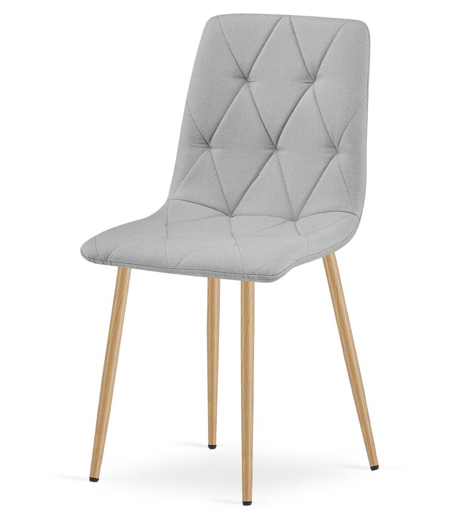 LIBRA chair - light gray fabric / wood color legs x 3