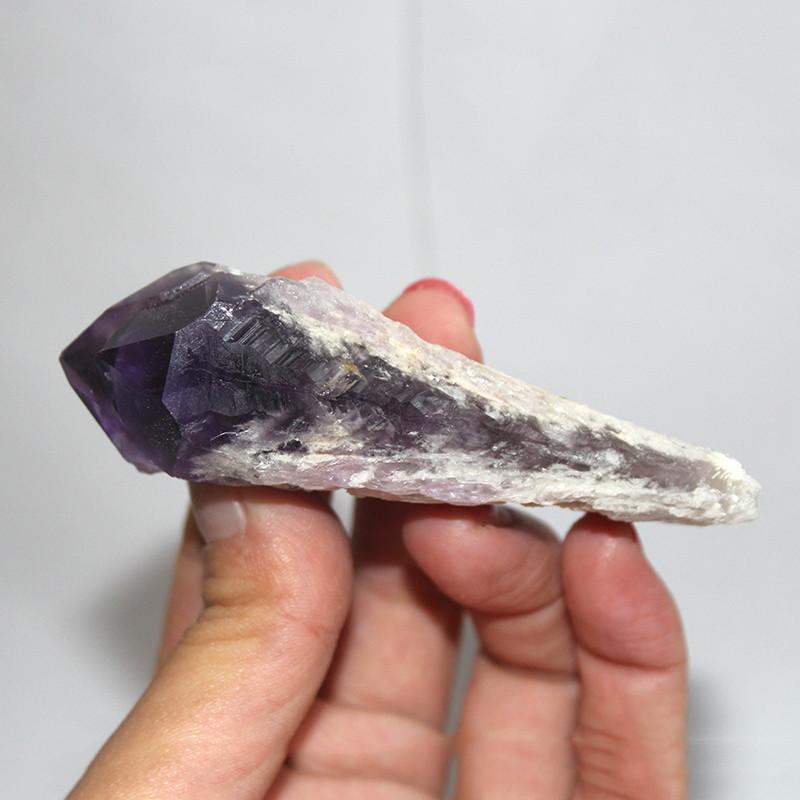 Quartz Amethyst Natural Crystal Wand Point Specimen Healing Home Decor Gift