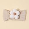 Европейская и американская детская повязка на голову с цветком - Однотонная, с хлопковым наполнителем, защита родничка, широкая лента для младенцев.