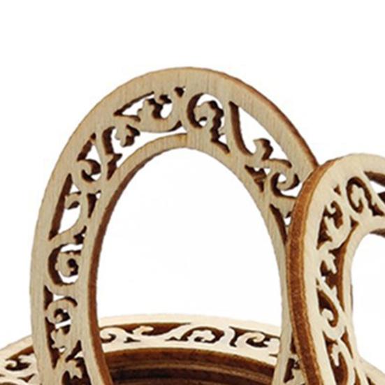 10Pcs/Set Cute Creative Wide Application Wood Slices Natural Wooden Heart Shaped Blank for Gifts