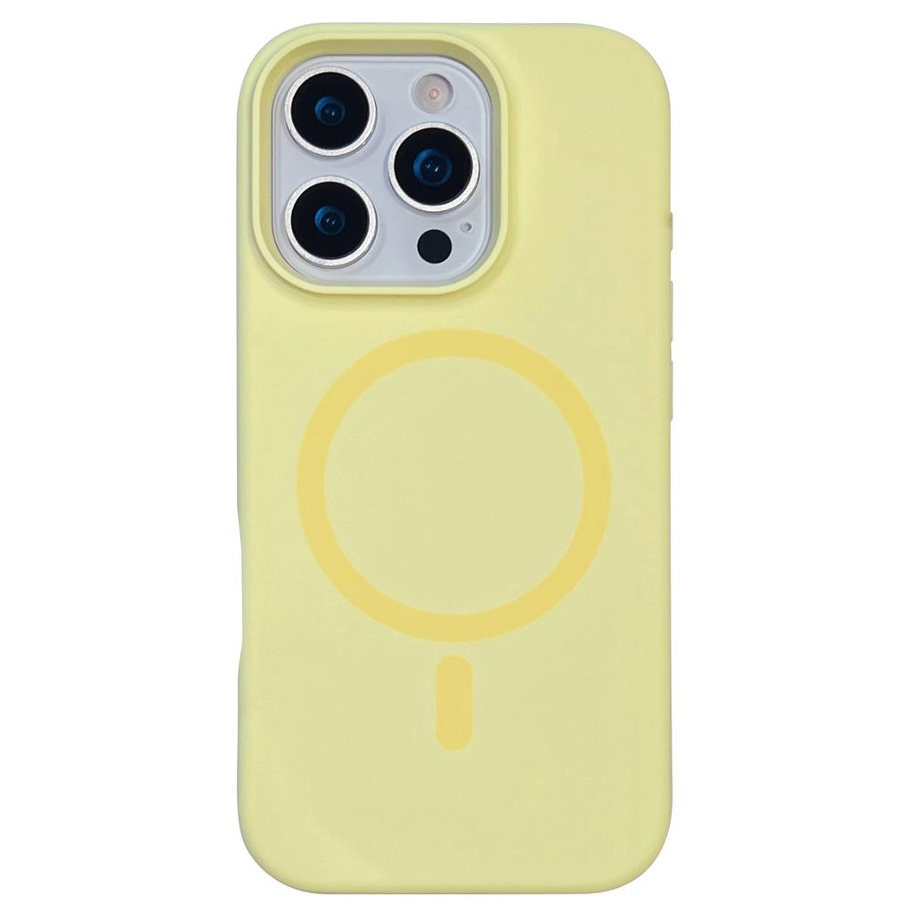For iPhone 16 Pro Max Case Compatible with MagSafe Liquid Silicone+PC Anti-Scratch Phone Cover