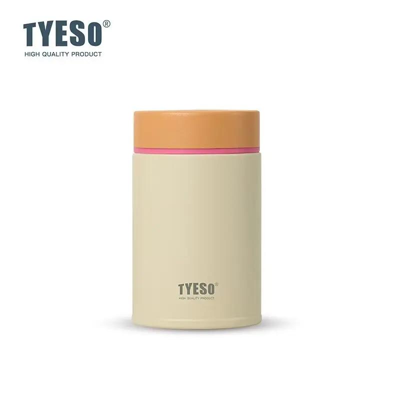 Portable Tyeso 260ml Vacuum Flasks Stainless Steel Vacuum Insulated Food Jar Thermal Lunch Box Breakfast Cup for Office Thermose