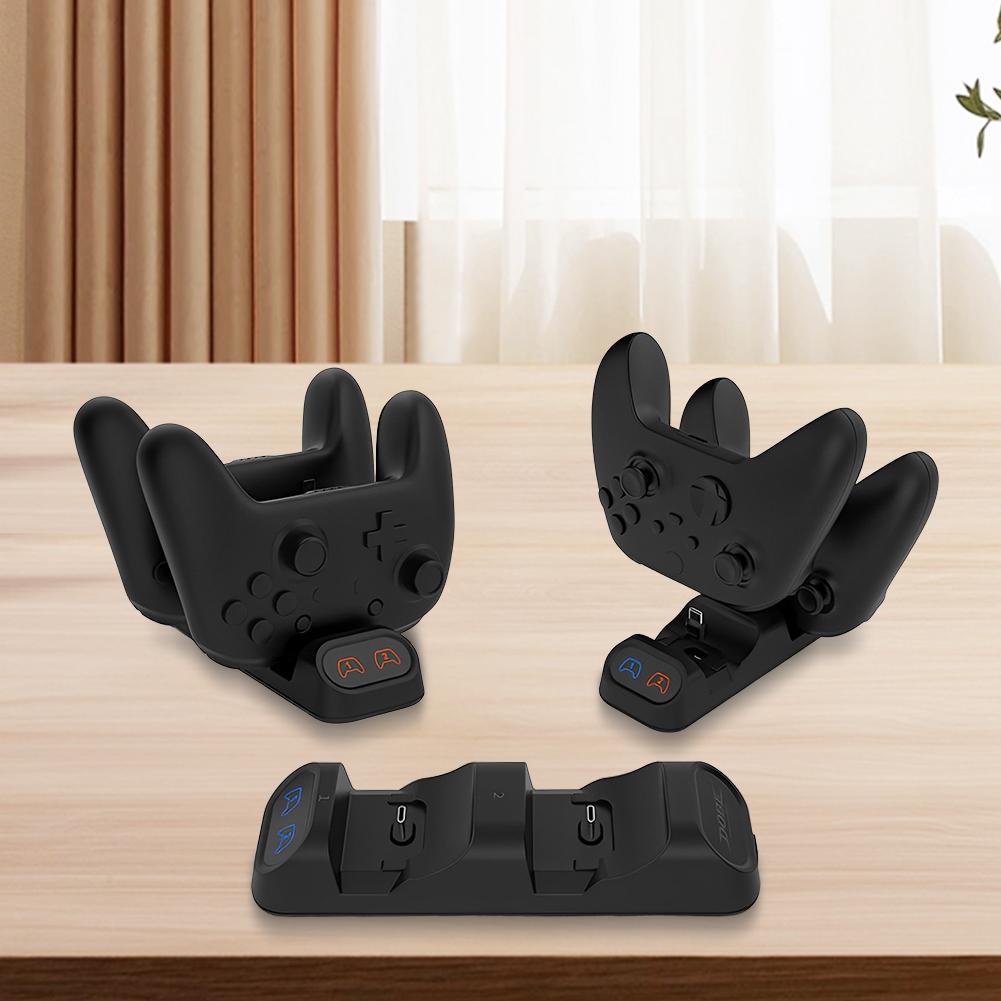 Зарядная станция для контроллера Switch Pro, док-станция с зарядкой Type-C для ручки, двойное быстрое зарядное устройство для контроллеров для Xbox Series S/X