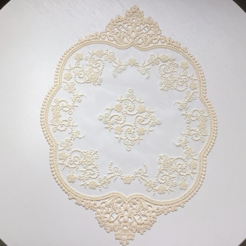 Высококачественный европейский овальный сетчатый вышитый кухонный барный столик, коврик для чайного сервиза, чехол для кофейной чашки, украшение для рождественской свадебной вечеринки