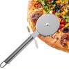 Нож для пиццы из нержавеющей стали с роликом для подвешивания, защитой для пальцев и острым режущим колесом для пиццы